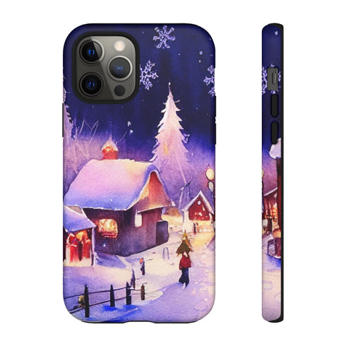 Christmas Homes in the Snow - Impact Resistant Phone Case iPhone 12 Pro Matte